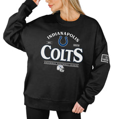 Indianapolis Colts Gameday Couture Women's Oversized Players Only Black Label Pullover Sweatshirt Black - NFL