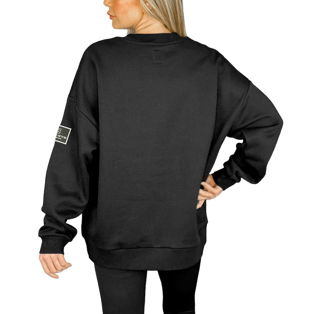 Miami Dolphins Gameday Couture Women's Oversized Players Only Black Label Pullover Sweatshirt Black - NFL