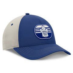 Toronto Maple Leafs - Fanatics 2025 Stanley Cup Playoffs Locker Room Trucker Adjustable Hat Blue/Gray