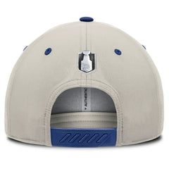 Toronto Maple Leafs - Fanatics 2025 Stanley Cup Playoffs Locker Room Trucker Adjustable Hat Blue/Gray
