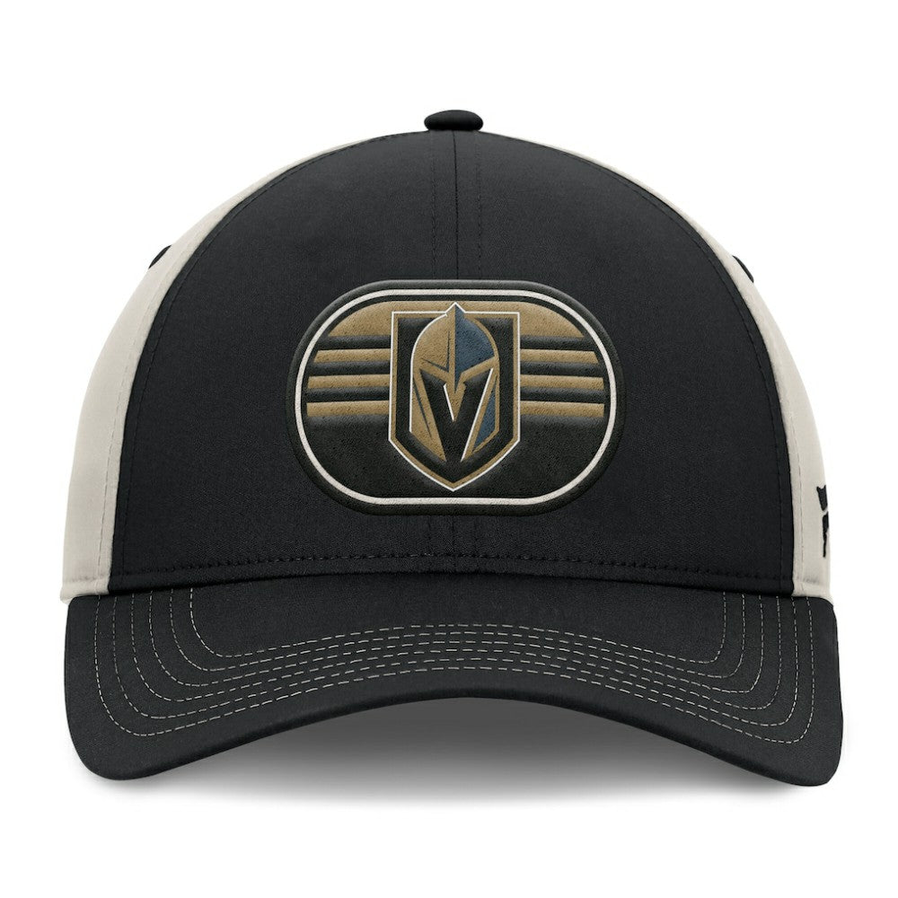 Vegas Golden Knights Fanatics 2025 Stanley Cup Playoffs Locker Room Trucker Adjustable Hat Black/Gray