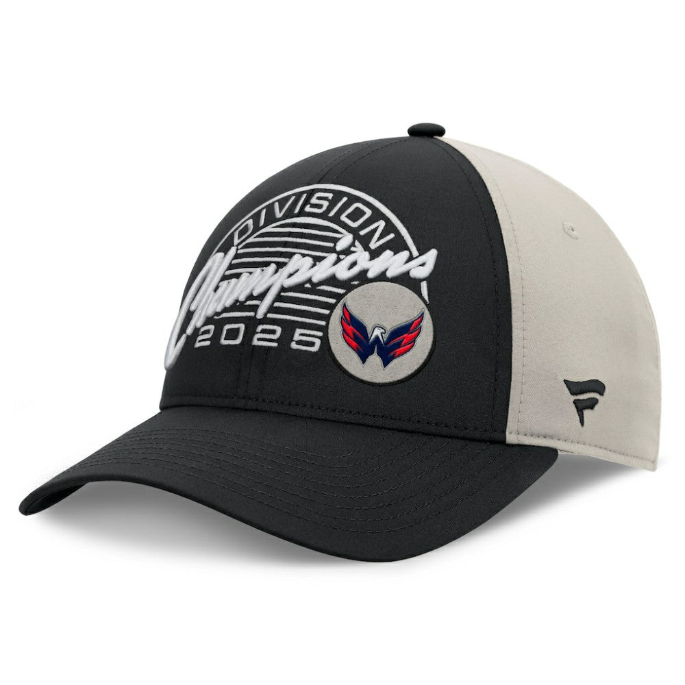 Washington Capitals Fanatics 2025 Metropolitan Division Champions Locker Room Adjustable Hat Black/Gray