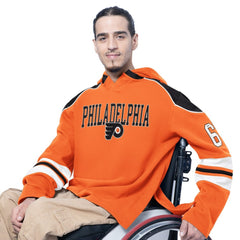 Philadelphia Flyers - G-III Sports by Carl Banks Adaptive Wear Lord Stanley Hooded Long Sleeve Sweatshirt Orange
