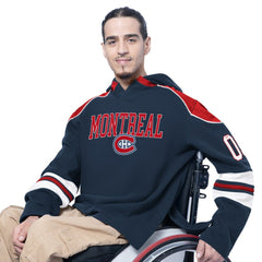 Montreal Canadiens - G-III Sports by Carl Banks Adaptive Wear Lord Stanley Hooded Long Sleeve Sweatshirt Navy