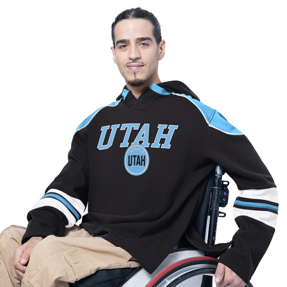 Utah Mammoth - G-III Sports by Carl Banks Adaptive Wear Lord Stanley Hooded Long Sleeve Sweatshirt Black