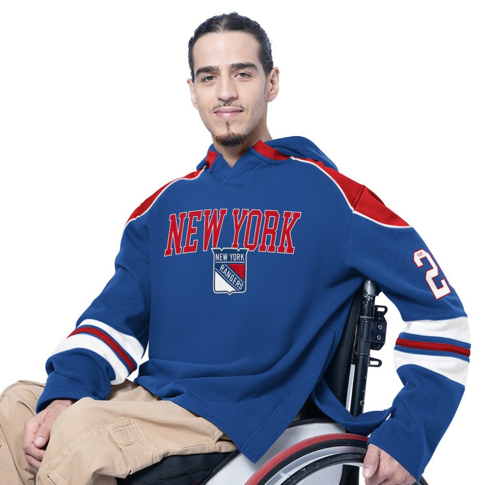 New York Rangers G-III Sports by Carl Banks Adaptive Wear Lord Stanley Hooded Long Sleeve Sweatshirt Royal
