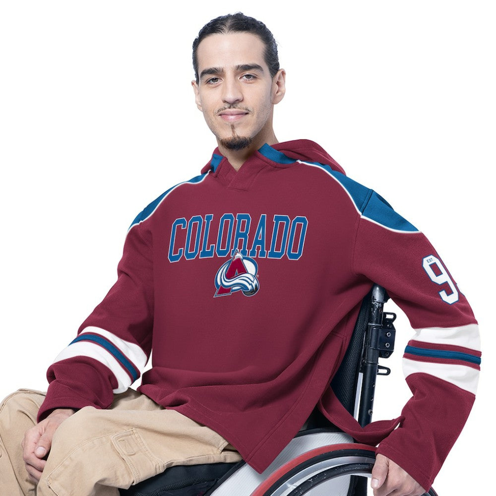 Colorado Avalanche - G-III Sports by Carl Banks Adaptive Wear Lord Stanley Hooded Long Sleeve Sweatshirt Burgundy