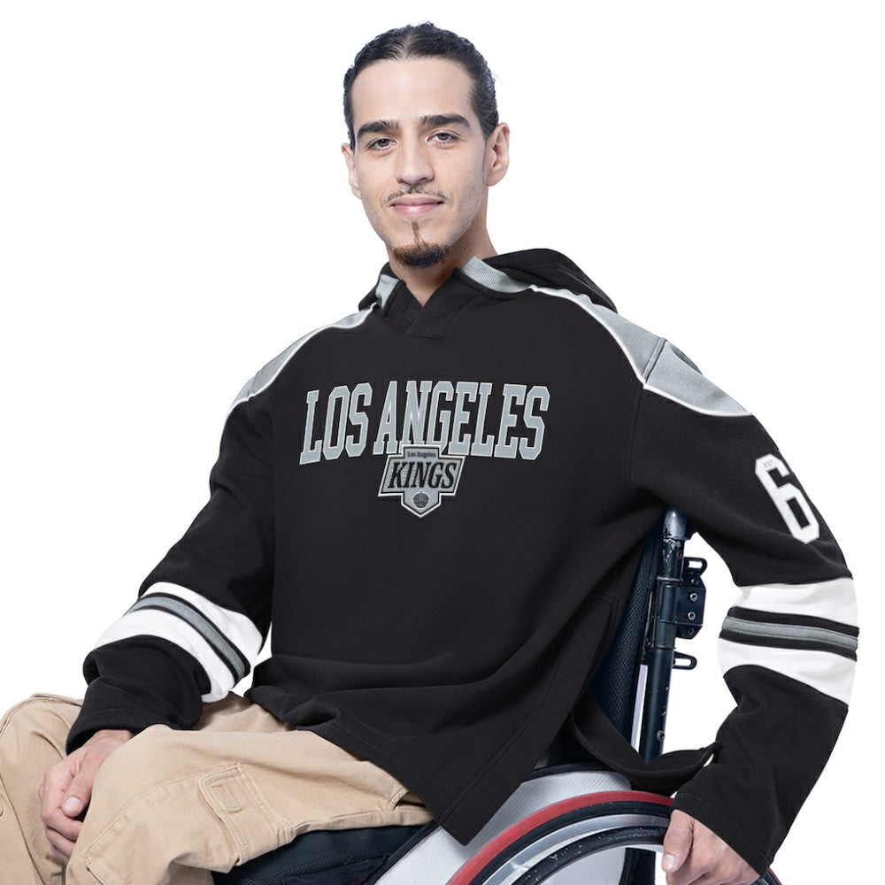 Los Angeles Kings - G-III Sports by Carl Banks Adaptive Wear Lord Stanley Hooded Long Sleeve Sweatshirt Black