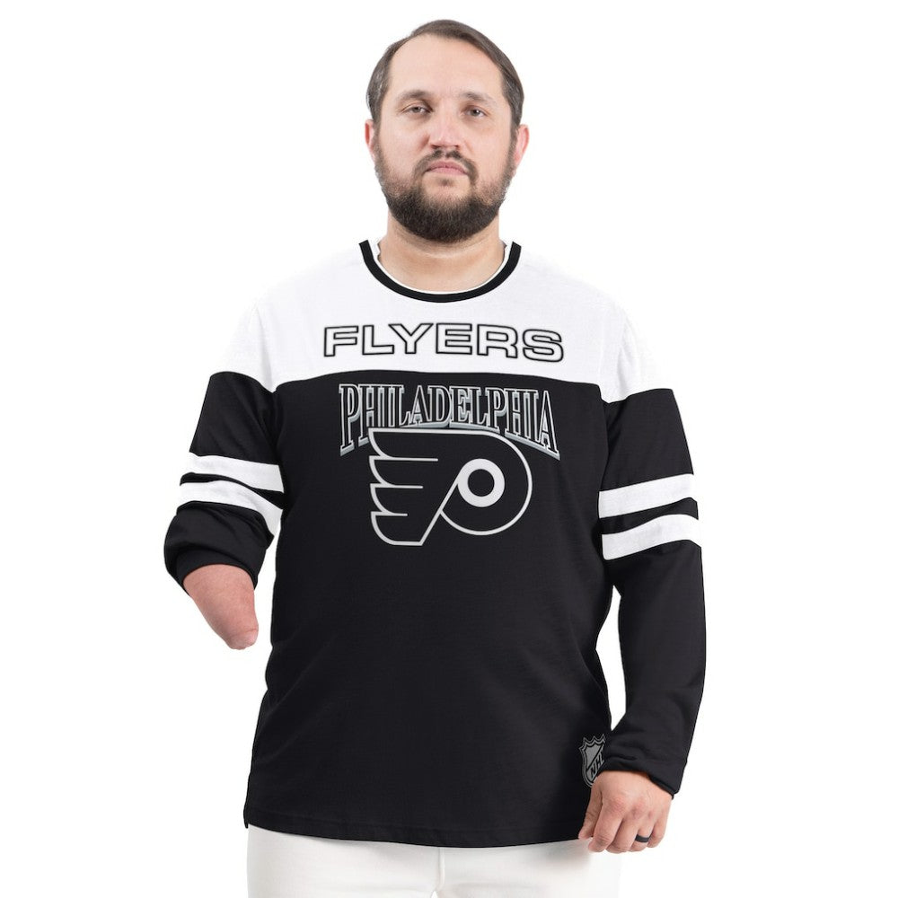 Philadelphia Flyers - G-III Sports by Carl Banks Adaptive Wear Outlast Durene Long-Sleeve T-Shirt Black