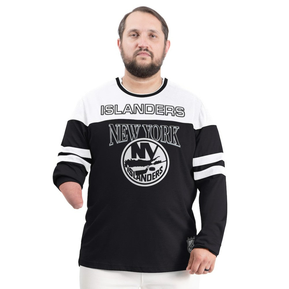 New York Islanders - G-III Sports by Carl Banks Adaptive Wear Outlast Durene Long-Sleeve T-Shirt Black