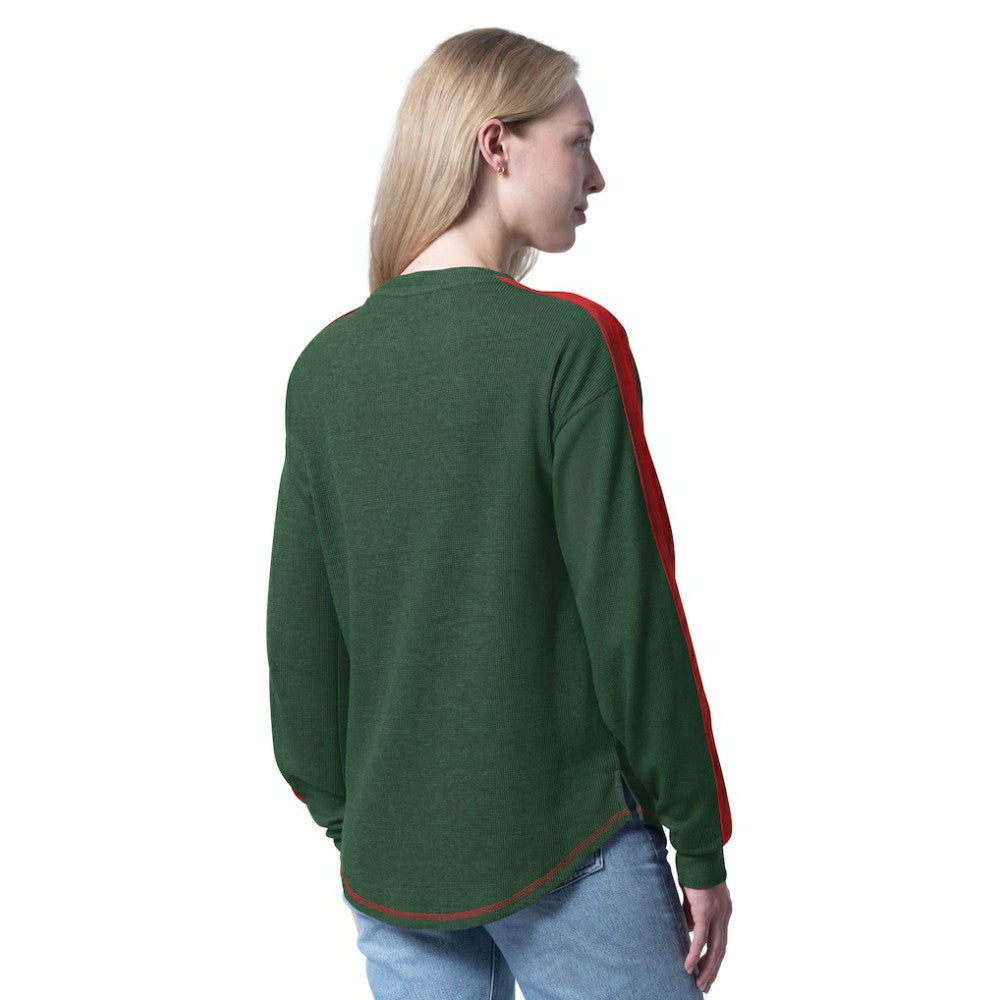 Minnesota Wild - G-III 4Her by Carl Banks Women's Advantage Thermal Long-Sleeve Tri-Blend T-Shirt Green