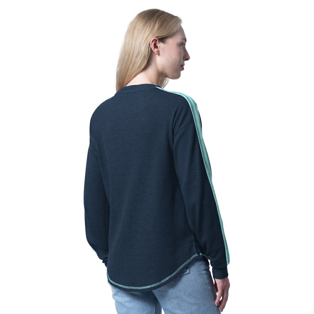 Seattle Kraken G-III 4Her by Carl Banks Women's Advantage Thermal Long-Sleeve Tri-Blend T-Shirt Deep Sea Blue