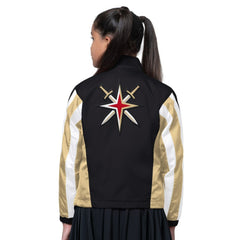 Vegas Golden Knights Starter Girls Key Player Half Zip Jacket Black/Gold