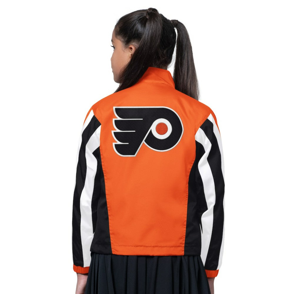 Philadelphia Flyers - Starter Girls Key Player Half Zip Jacket Orange/Black