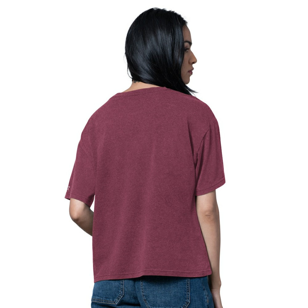 Colorado Avalanche - Starter Women's Oversized Hall of Fame T-Shirt Heather Burgundy