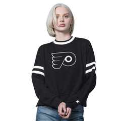 Philadelphia Flyers - Starter Women's Rally Fleece Cropped Sweatshirt Black