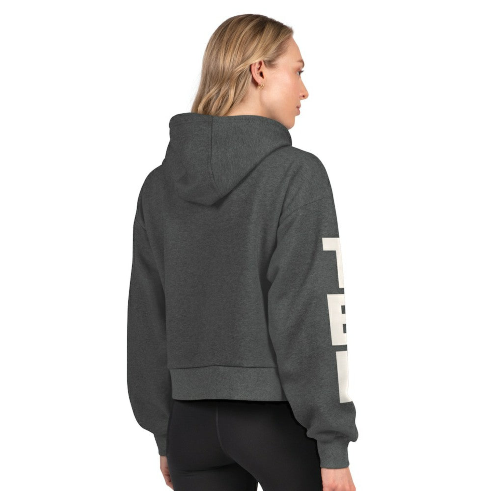 Tampa Bay Lightning - Starter Women's Star Player Cropped Fleece Hoodie Heather Charcoal