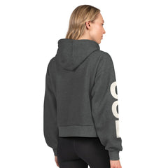 Colorado Avalanche - Starter Women's Star Player Cropped Fleece Hoodie Heather Charcoal
