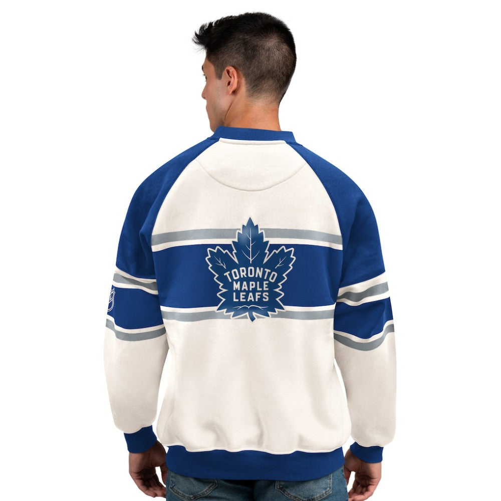 Toronto Maple Leafs - Starter Male Adult Defense Fleece Crewneck Sweatshirt White