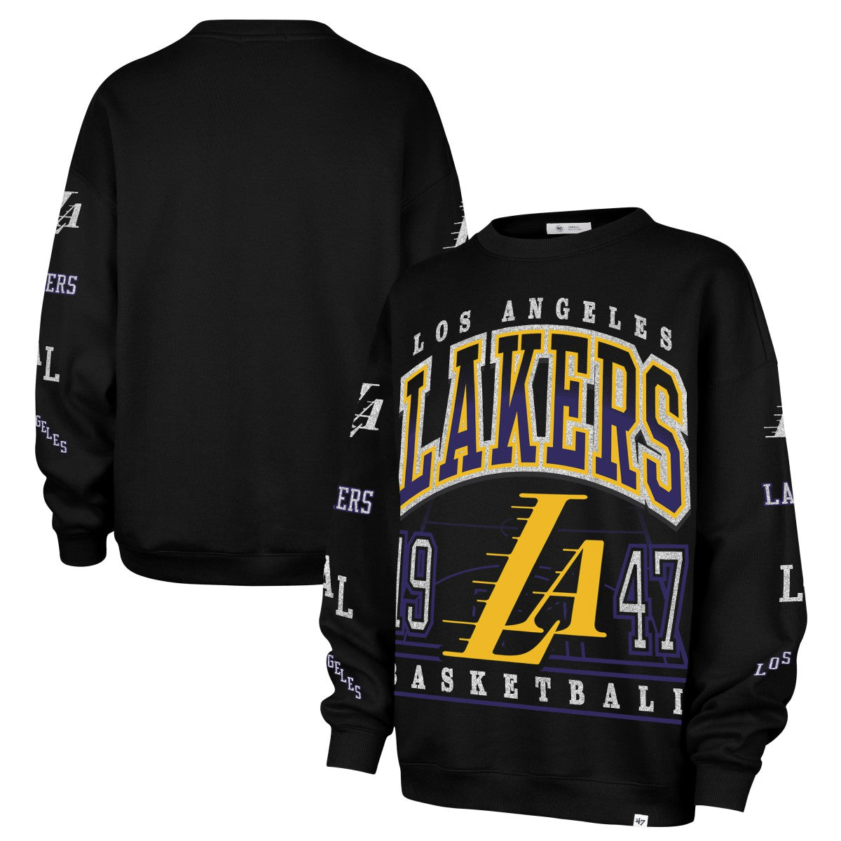 47 brand - Los Angeles Lakers '47 Women's 2025/26 City Edition Go Big Oversized Sweatshirt - Black