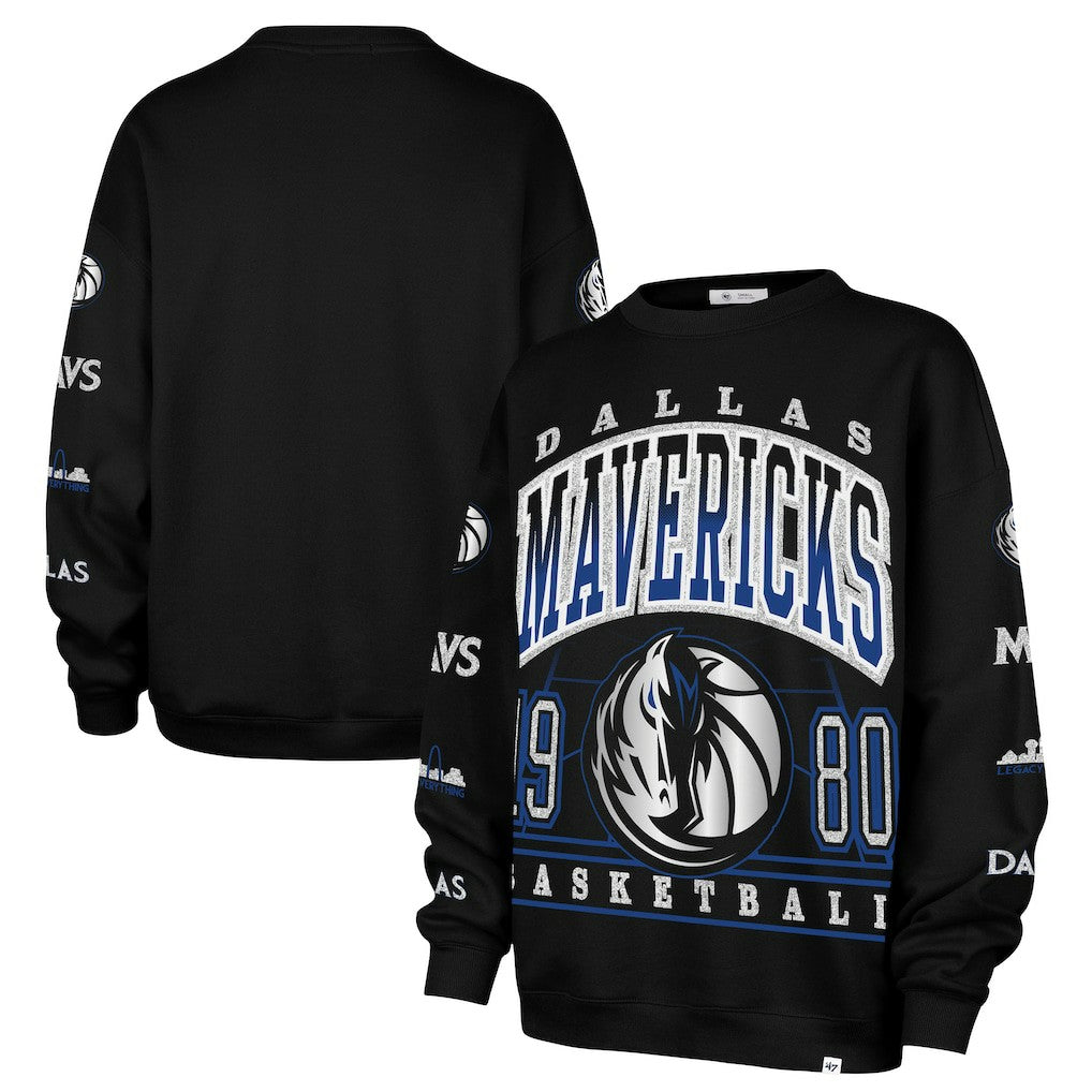 47 brand - Dallas Mavericks '47 Women's 2025/26 City Edition Go Big Oversized Sweatshirt - Black