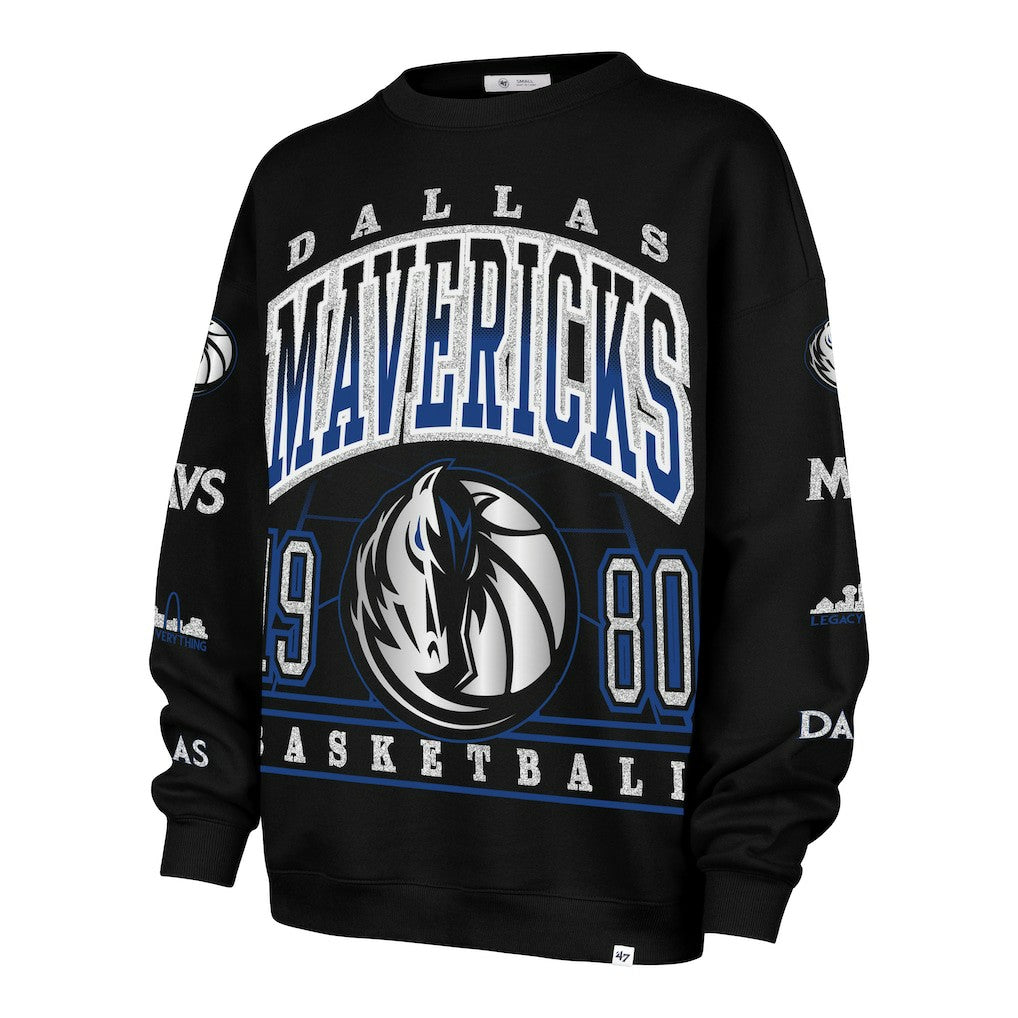 47 brand - Dallas Mavericks '47 Women's 2025/26 City Edition Go Big Oversized Sweatshirt - Black