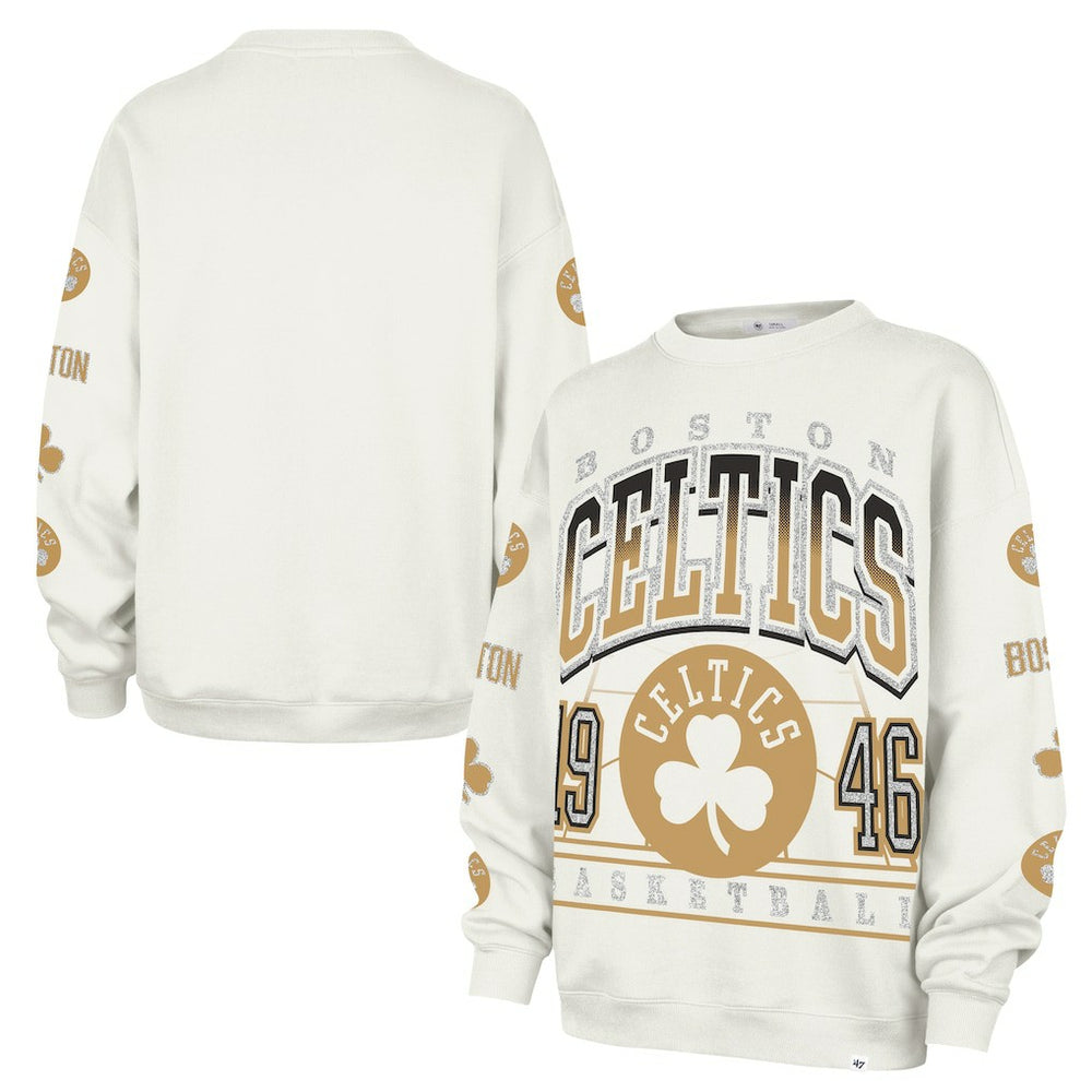 47 brand - Boston Celtics '47 Women's 2025/26 City Edition Go Big Oversized Sweatshirt - Natural