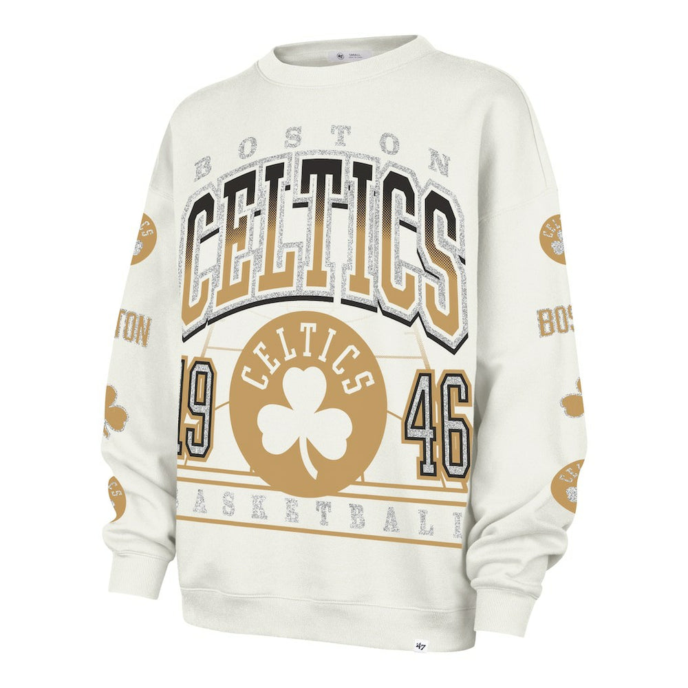 47 brand - Boston Celtics '47 Women's 2025/26 City Edition Go Big Oversized Sweatshirt - Natural