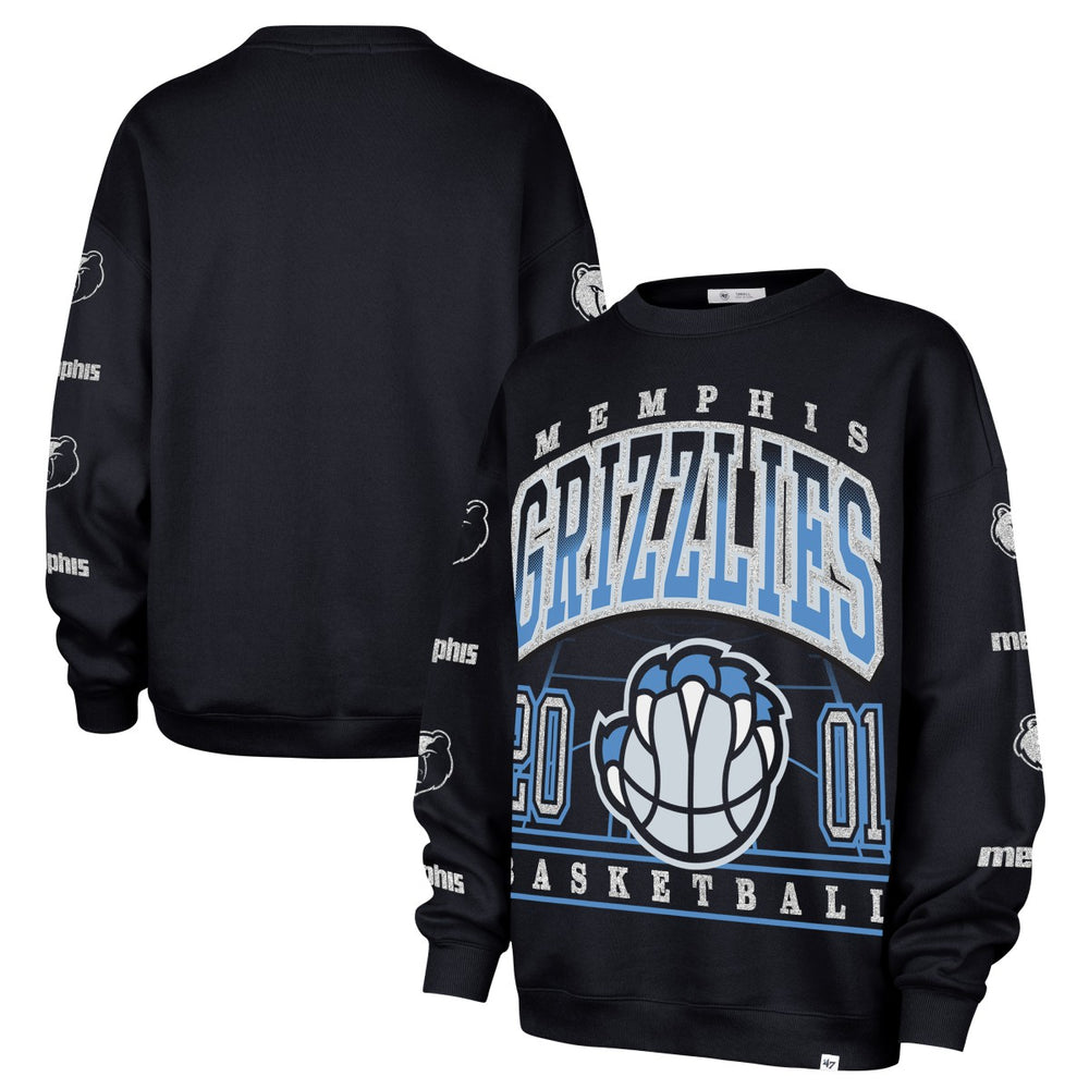 47 brand - Memphis Grizzlies '47 Women's 2025/26 City Edition Go Big Oversized Sweatshirt - Navy