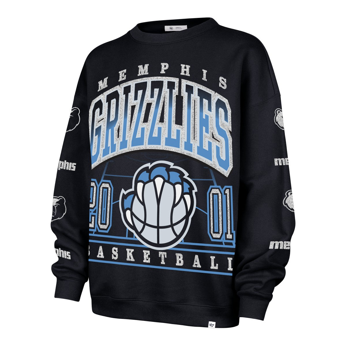 47 brand - Memphis Grizzlies '47 Women's 2025/26 City Edition Go Big Oversized Sweatshirt - Navy