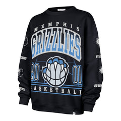 47 brand - Memphis Grizzlies '47 Women's 2025/26 City Edition Go Big Oversized Sweatshirt - Navy