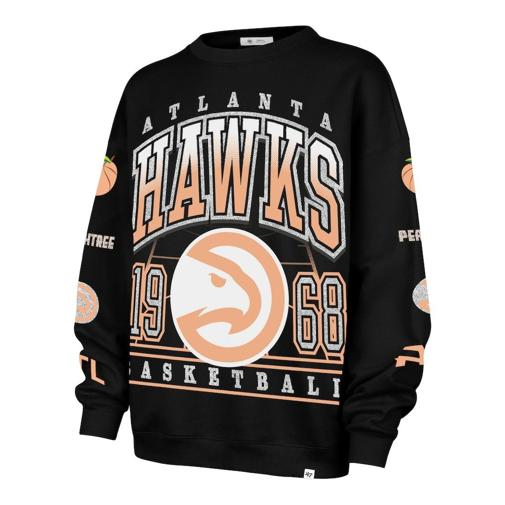 47 brand - Atlanta Hawks '47 Women's 2025/26 City Edition Go Big Oversized Sweatshirt - Black