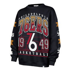 47 brand - Philadelphia 76ers '47 Women's 2025/26 City Edition Go Big Oversized Sweatshirt - Navy