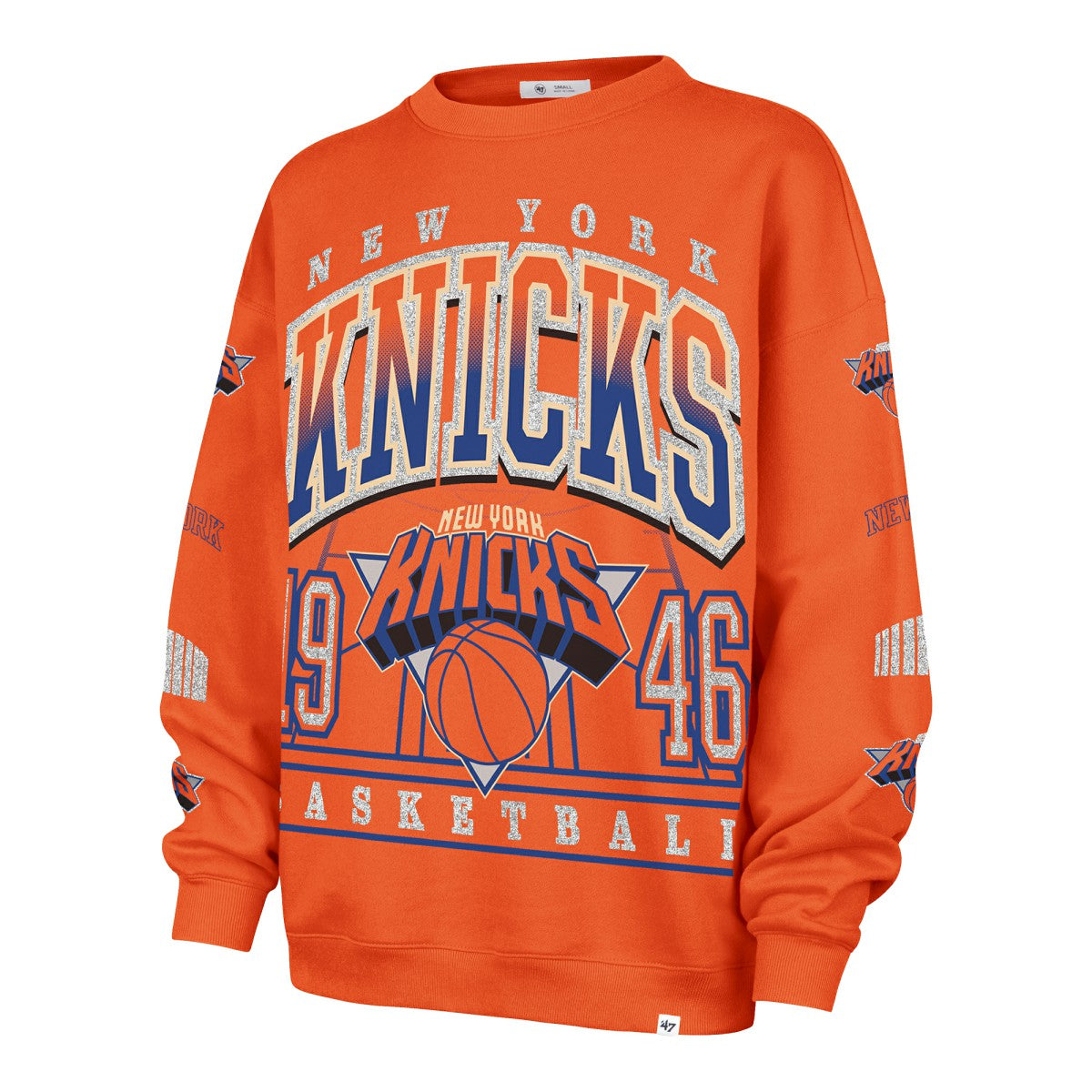 47 brand - New York Knicks '47 Women's 2025/26 City Edition Go Big Oversized Sweatshirt - Orange