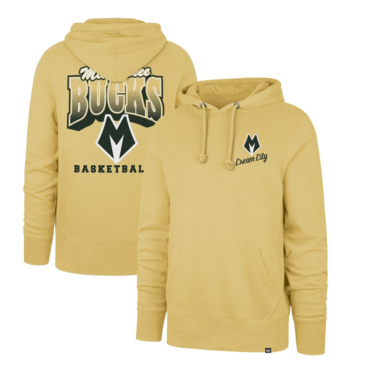 47 brand - Milwaukee Bucks '47 2025/26 City Edition Jab Step Headline Hoodie - Gold