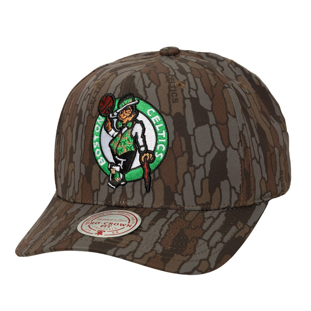 Mitchell & Ness - Boston Celtics Hidden Pro-Crown Adjustable Hat - Camo