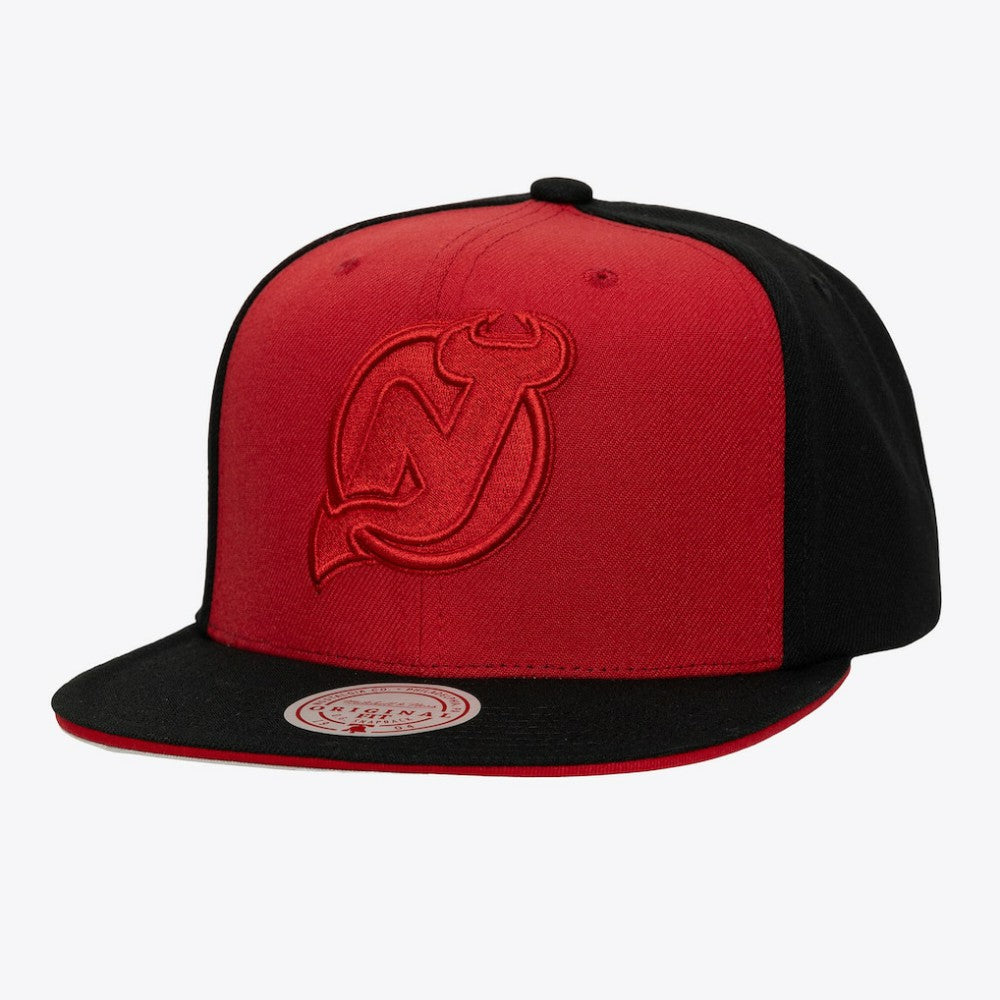 New Jersey Devils - Mitchell & Ness Color Pop Snapback Hat Red/Black