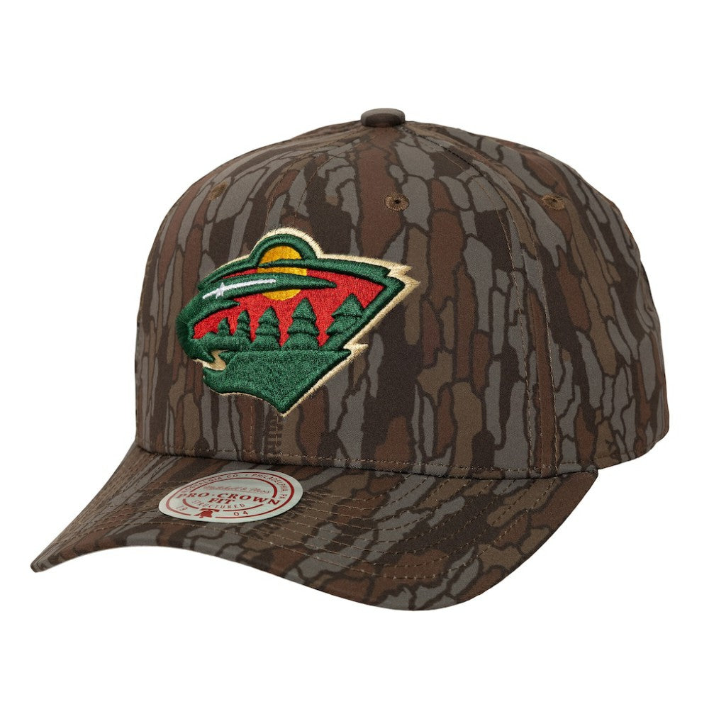 Minnesota Wild - Mitchell & Ness Hidden Camo Pro Crown Adjustable Hat Camo