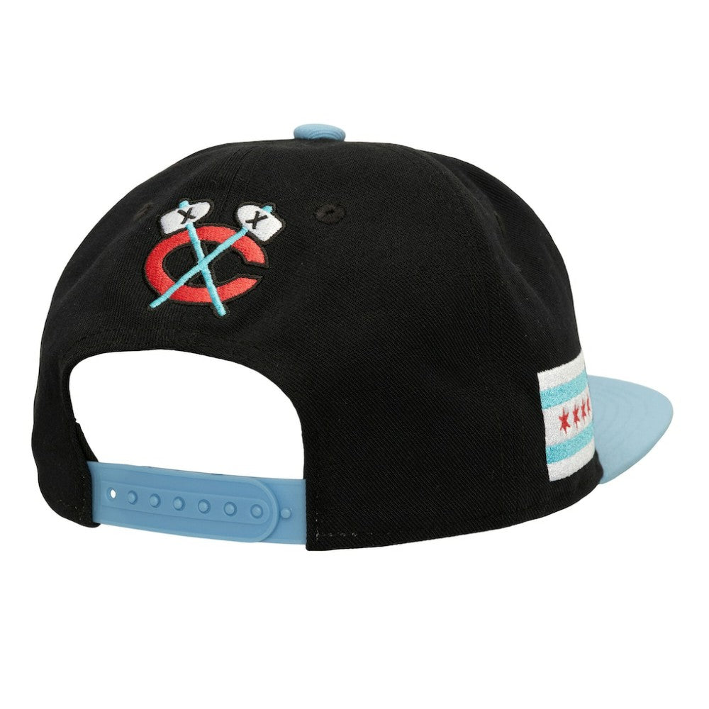 Chicago Blackhawks Mitchell & Ness Core Team Special Snapback Hat Black