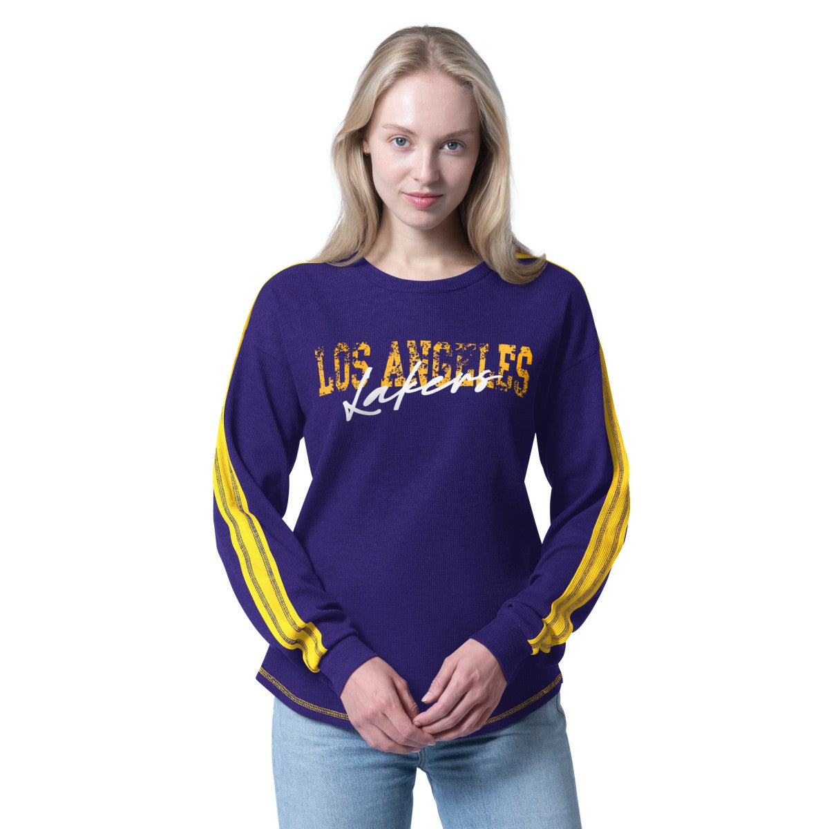 NBA - Los Angeles Lakers G-III 4Her by Carl Banks Women's Advantage Tri-Blend Long Sleeve T-Shirt - Purple