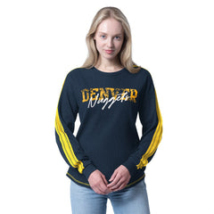 NBA - Denver Nuggets G-III 4Her by Carl Banks Women's Advantage Tri-Blend Long Sleeve T-Shirt - Navy