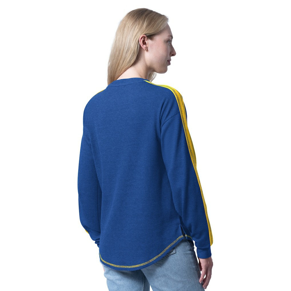 NBA - Golden State Warriors G-III 4Her by Carl Banks Women's Advantage Tri-Blend Long Sleeve T-Shirt - Royal