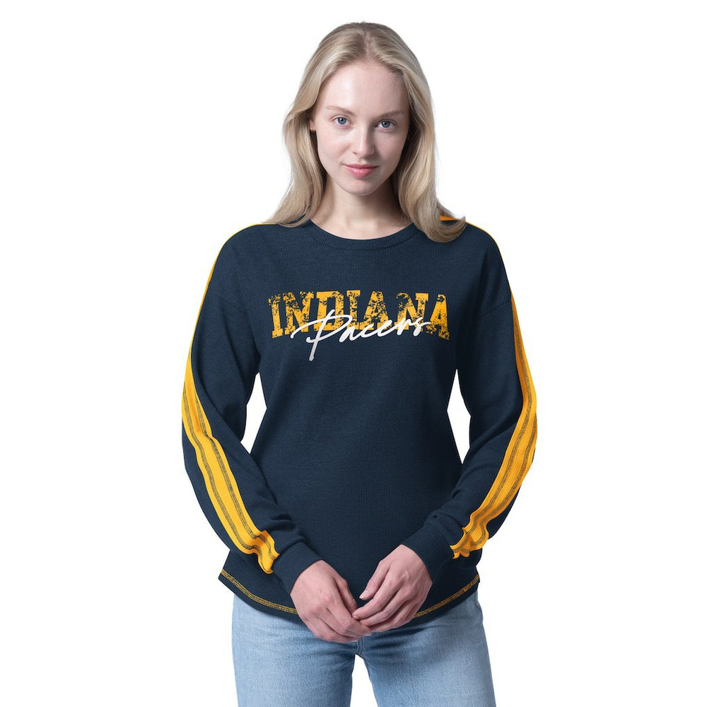 NBA - Indiana Pacers G-III 4Her by Carl Banks Women's Advantage Tri-Blend Long Sleeve T-Shirt - Navy