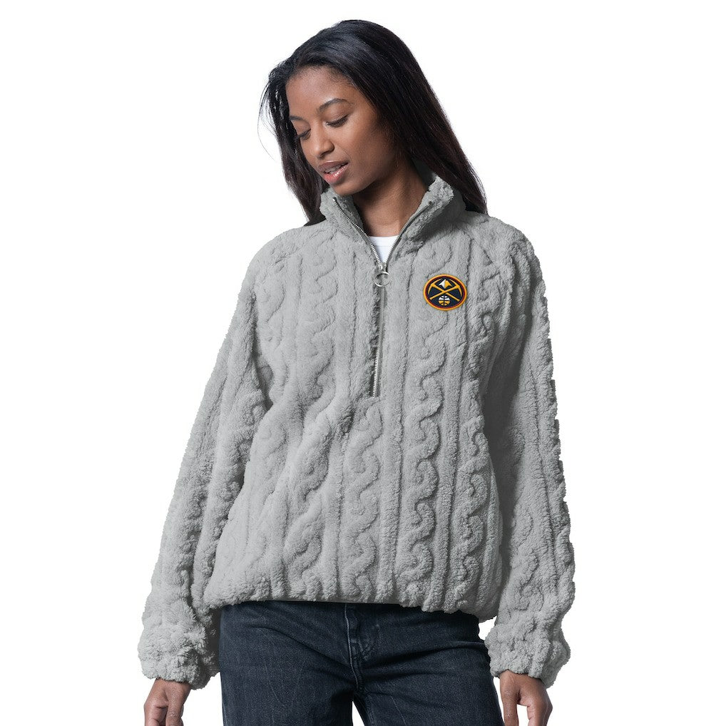 NBA - Denver Nuggets G-III 4Her by Carl Banks Women's Champ Half-Zip Pullover - Gray