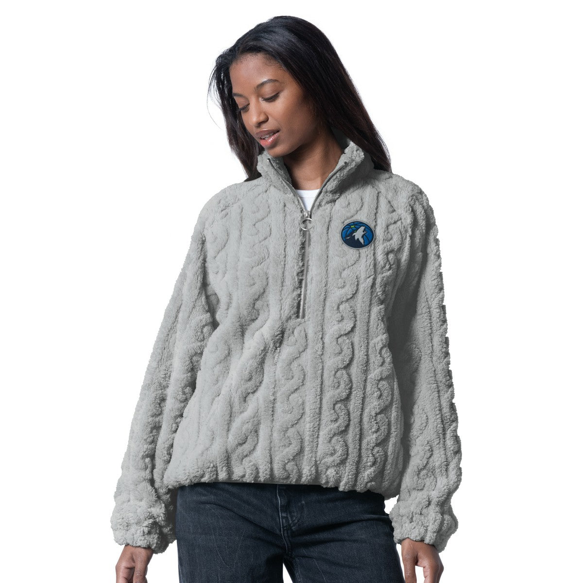NBA - Minnesota Timberwolves G-III 4Her by Carl Banks Women's Champ Half-Zip Pullover - Gray