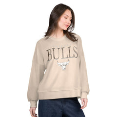NBA - Chicago Bulls G-III 4Her by Carl Banks Women's Oversized Vet II Sweatshirt - Natural