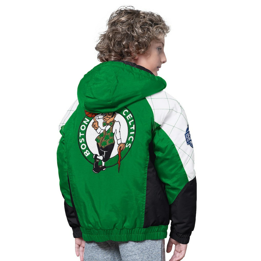 NBA - Boston Celtics Starter Youth All Time Pro Jr. Full-Zip Hoodie Jacket - Kelly Green/Black