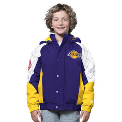NBA - Los Angeles Lakers Starter Youth All Time Pro Jr. Full-Zip Hoodie Jacket - Purple/Gold