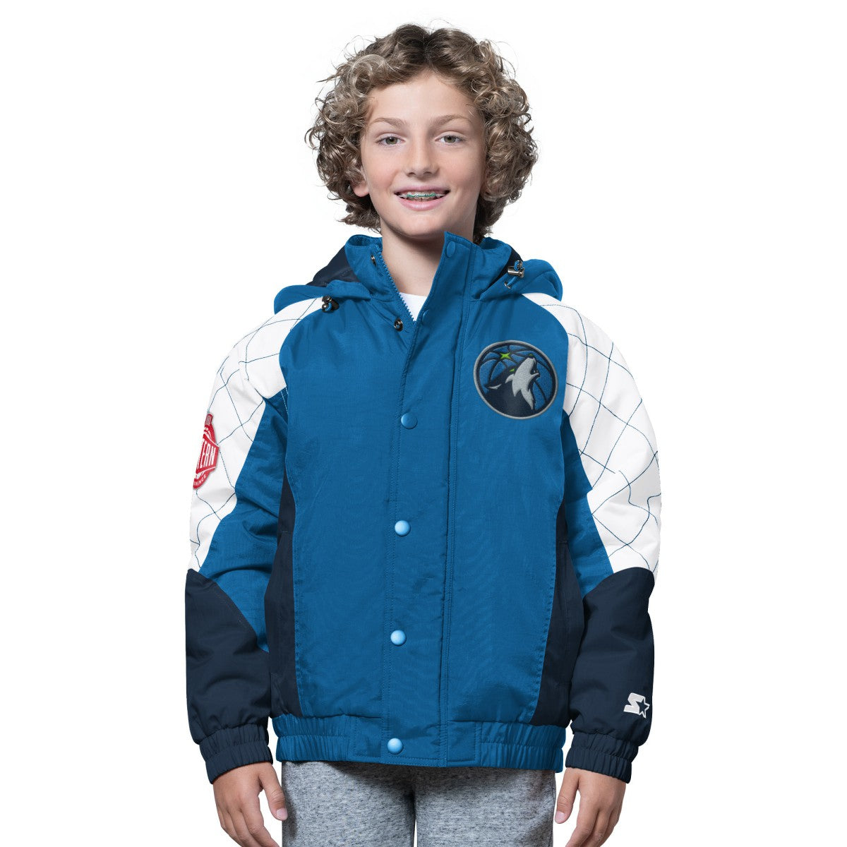 NBA - Minnesota Timberwolves Starter Youth All Time Pro Jr. Full-Zip Hoodie Jacket - Blue/Navy