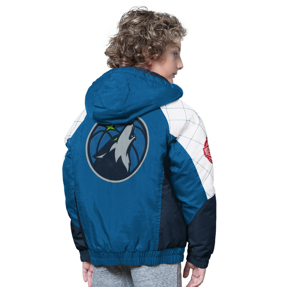NBA - Minnesota Timberwolves Starter Youth All Time Pro Jr. Full-Zip Hoodie Jacket - Blue/Navy